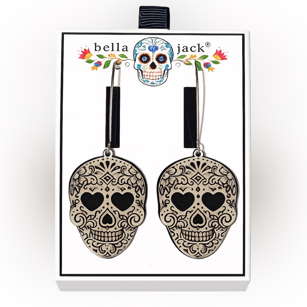 Bella Jack Sugar Skull Earrings - Picture 2 of 4